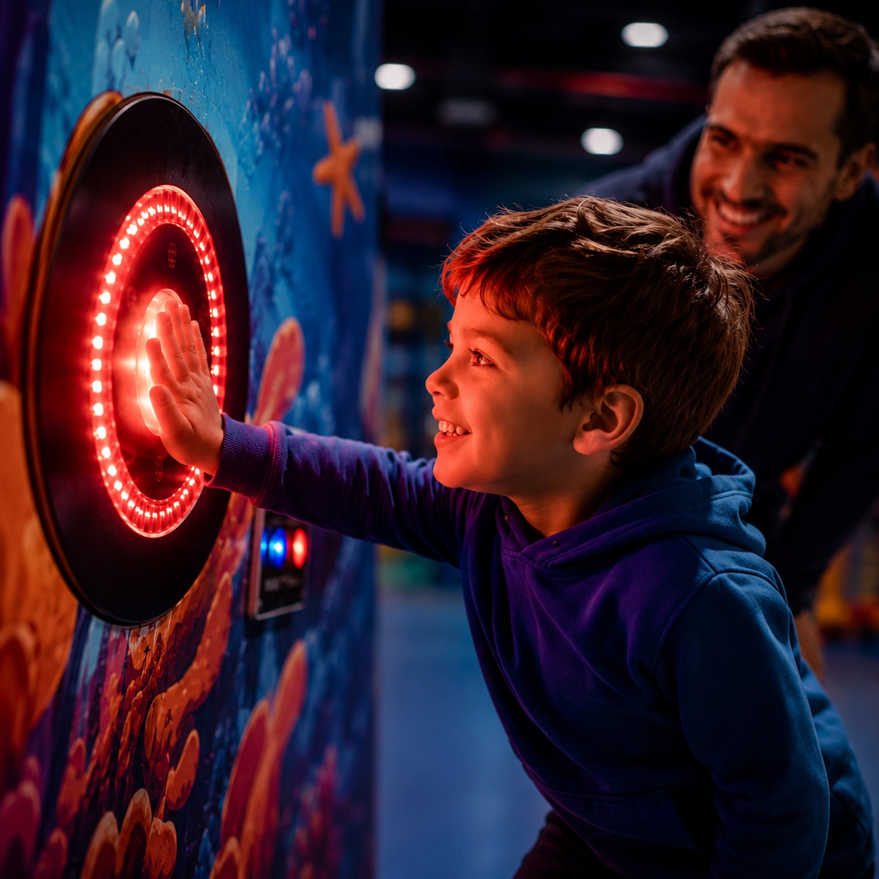 cibles interactives enfant souriant tap tap