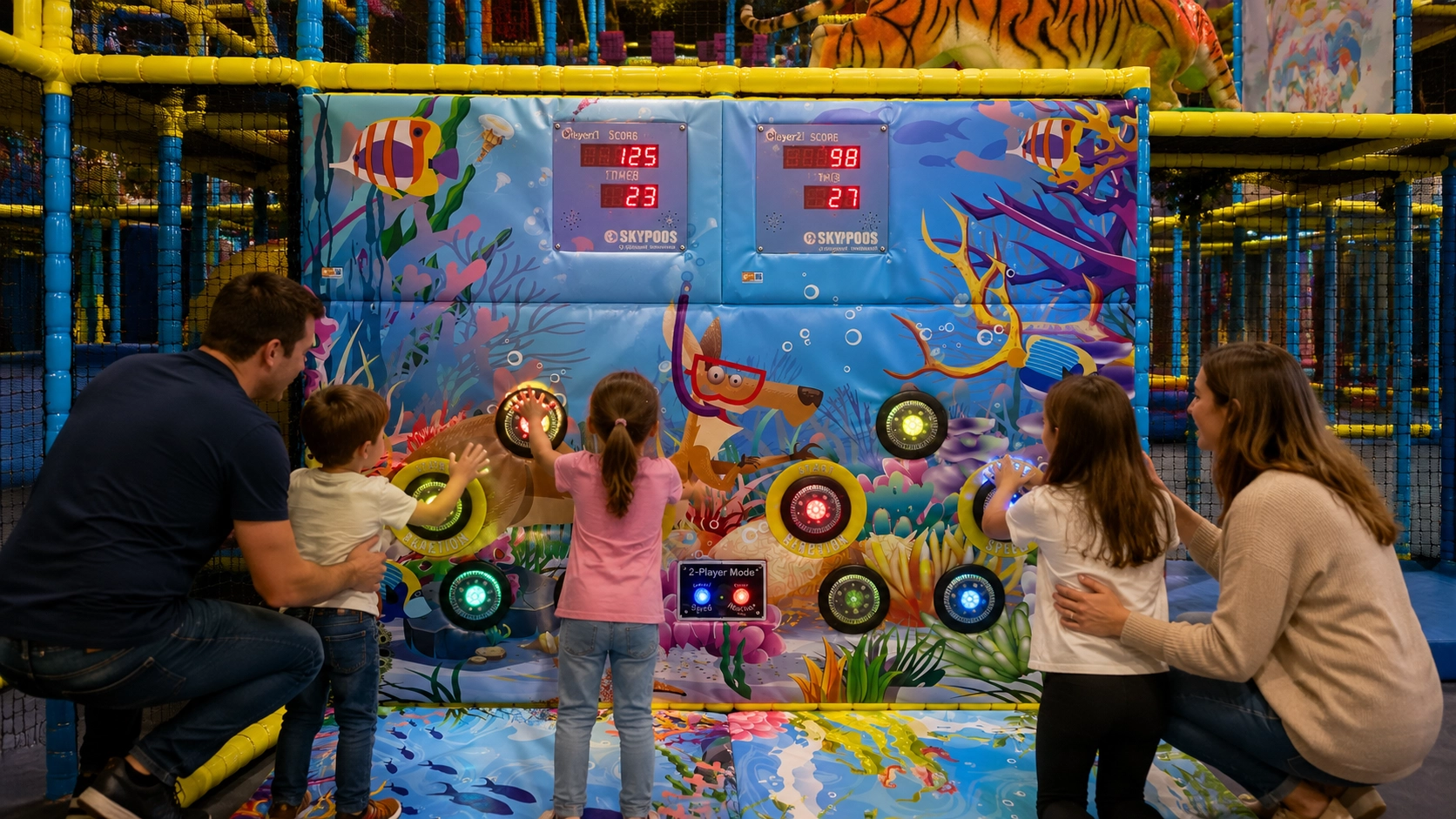 Cibles interactives parents enfants parcc de jeux