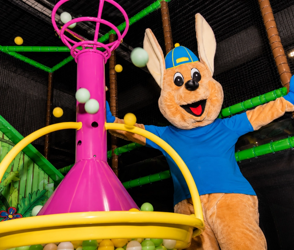 Activité Canon à Balle avec la mascotte Jumpy