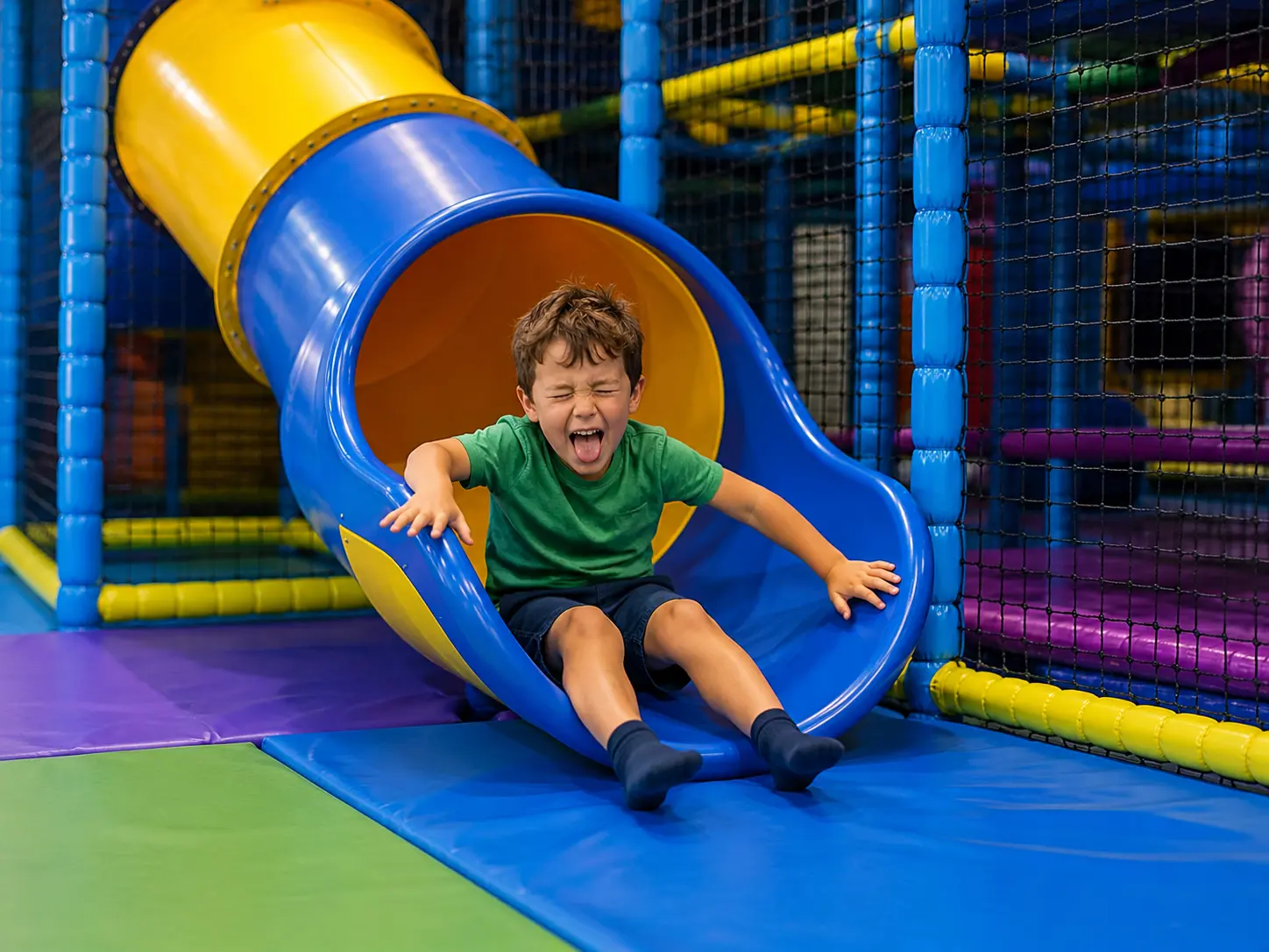 toboggan enfant grimace aire interieur