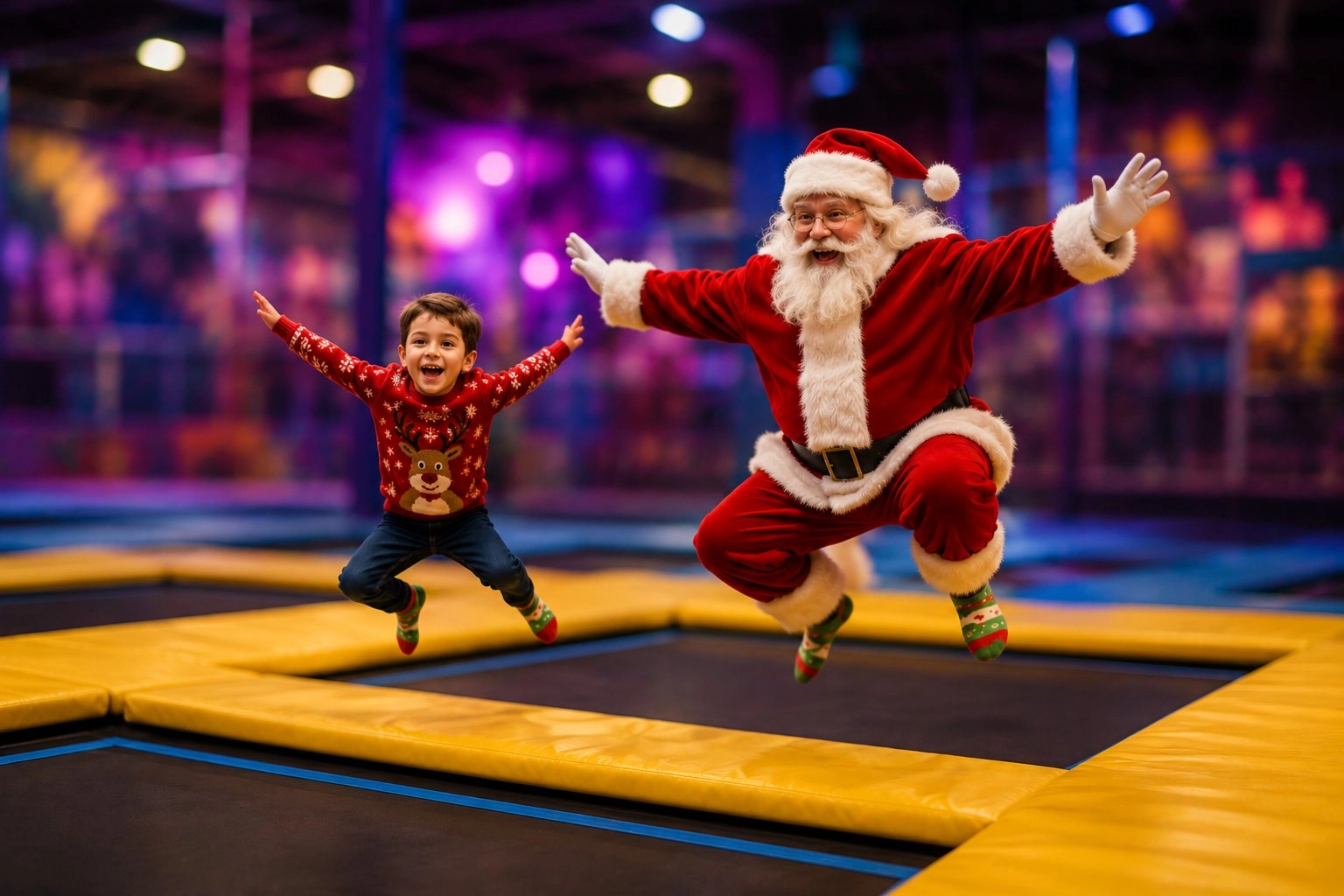 père noel qui saute