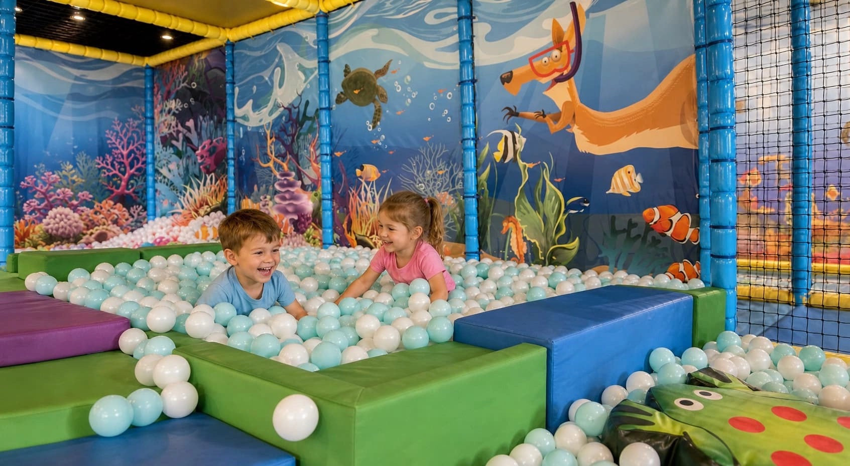 Piscine à balles aire de jeux