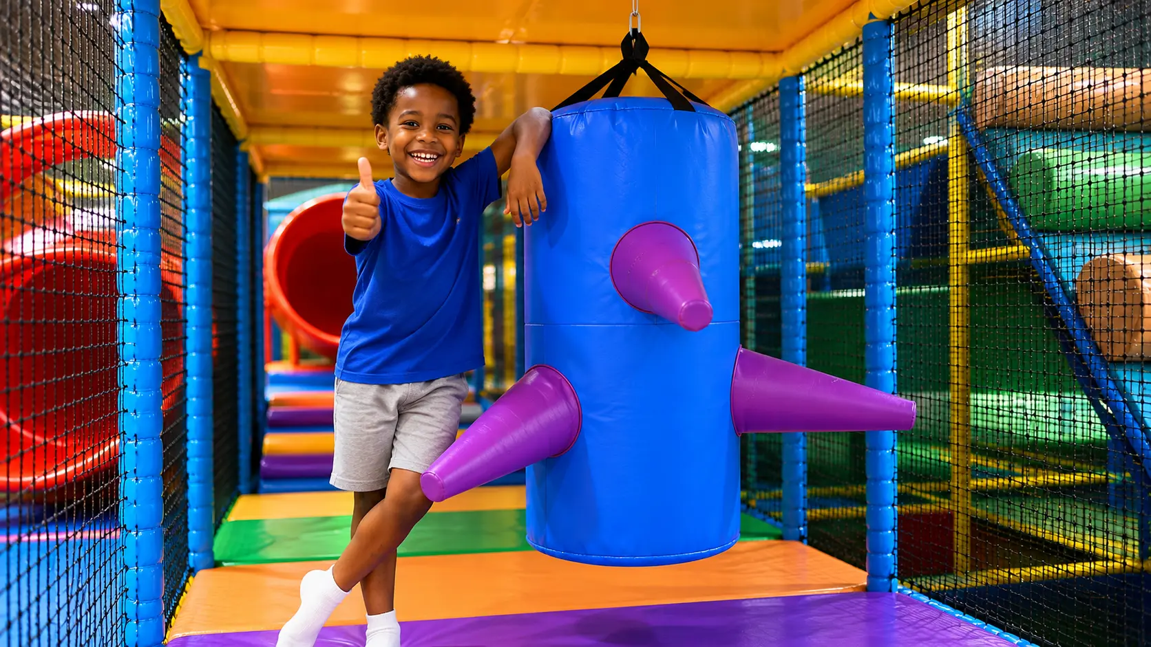 enfant souriant pinata aire de jeux